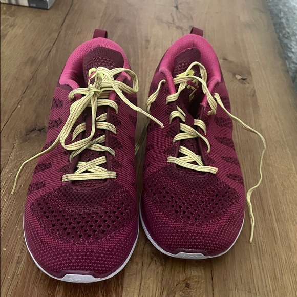 APL Women's Burgundy and Yellow Athletic Shoes - Picture 1 of 3